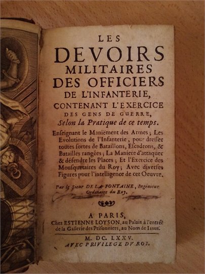 LES DEVOIRS DES OFFICIERS -MOUSQUETAIRES- MANIEMENTS DES ARMES