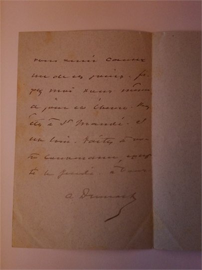 A.Dumas fils L.A.S. , à M. Moinaux