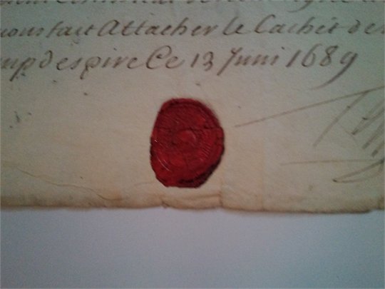 René de Froullay comte de Tessé  (certificat avec sceau à ses armes)