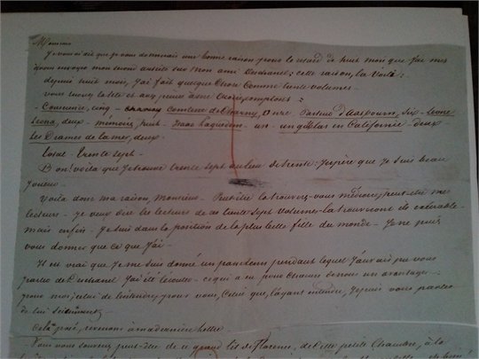Alexandre DUMAS   2 manuscrits autographes signes, Le Cours d’ֹEmile Deschanel  II