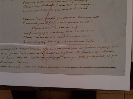 Alexandre DUMAS   2 manuscrits autographes signes, Le Cours d’ֹEmile Deschanel  II
