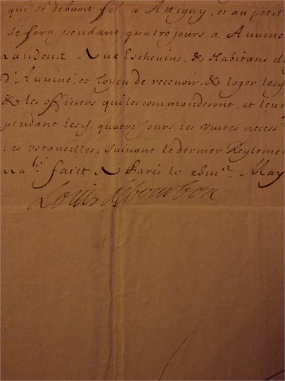 Louis II de Bourbon, prince de CONDÉ  P.S. 18 mai 1645