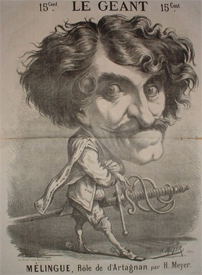 Caricature de Meyer MELINGUE Acteur d'Artagnan