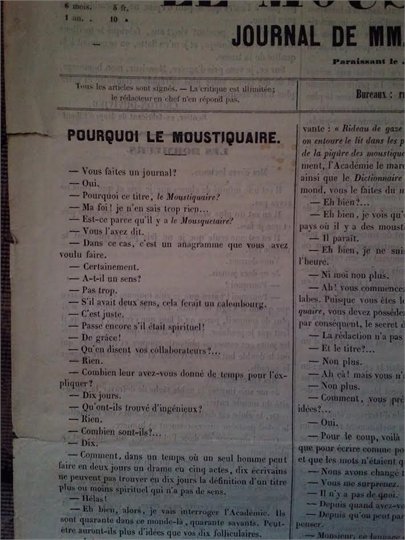 [Alexandre DUMAS]. Le MOUSQUETAIRE  1853-1854