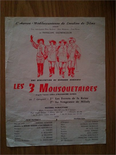 synopsis- LES TROIS MOUSQUETAIRES   2