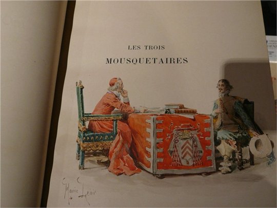 A.Dumas  Les Trois Mousquetaires  (deux dessins aquarellés originaux de Maurice Leloir )
