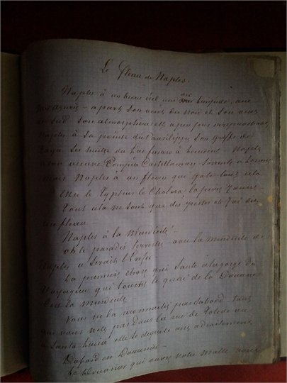 A.Dumas '' Le Fléau de Naples '' manuscrit   2