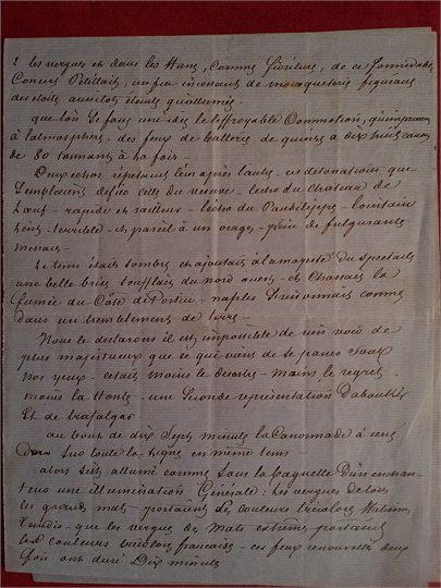 A. DUMAS père. Manuscrit autographe signé, Dimanche 4 mai – 11 heures du soir, [1862]