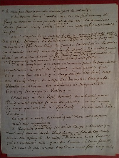 A. DUMAS père. Manuscrit autographe signé, Dimanche 4 mai – 11 heures du soir, [1862]