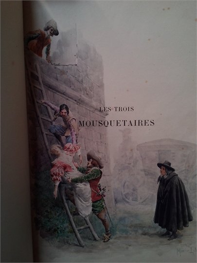 A.Dumas  Les Trois Mousquetaires + 2 dessins de M.Leloir