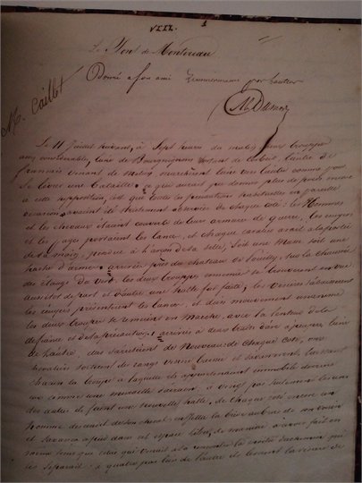 DUMAS Alexandre père  Manuscrit du chapitre VIII intitulé "le Pont de Montereau"
