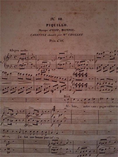 PIANOCHANT OPÉRA PIQUILLO A. DUMAS H. MONPOU  N°10,3