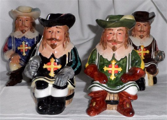 Four Musketeers character jugs