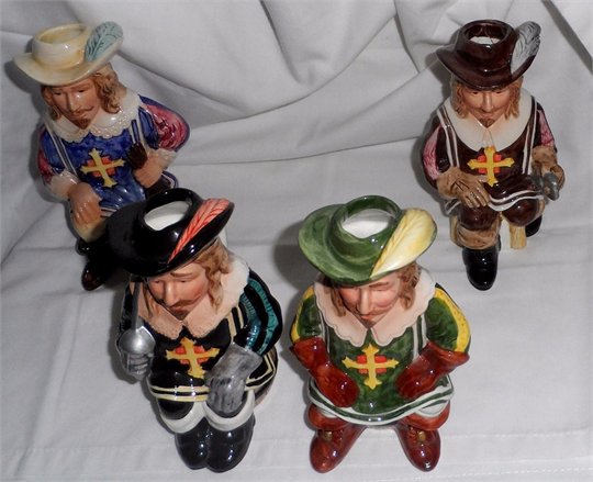 Four Musketeers character jugs