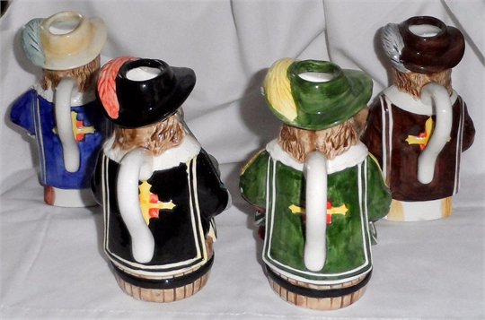 Four Musketeers character jugs