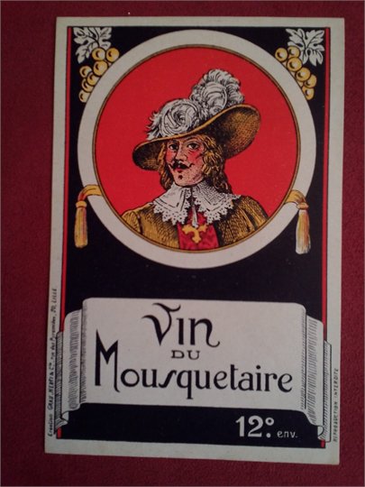 Ancienne étiquette Vin Alcool France