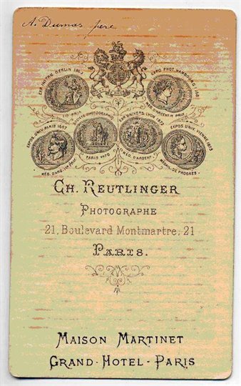 Dumas (pere, fils) CDV by Martinet, Paris