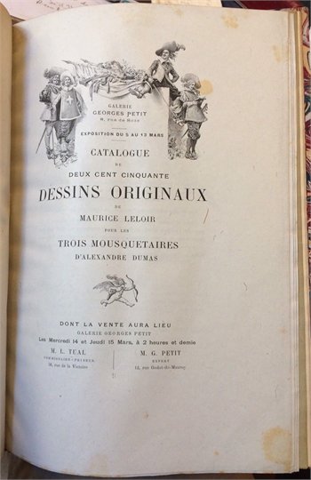 A.Dumas   Les Trois Mousquetaires Catalogue Dessins Maurice Leloir