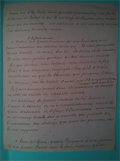 A.Dumas Manuscrit pour  «L'Independente»