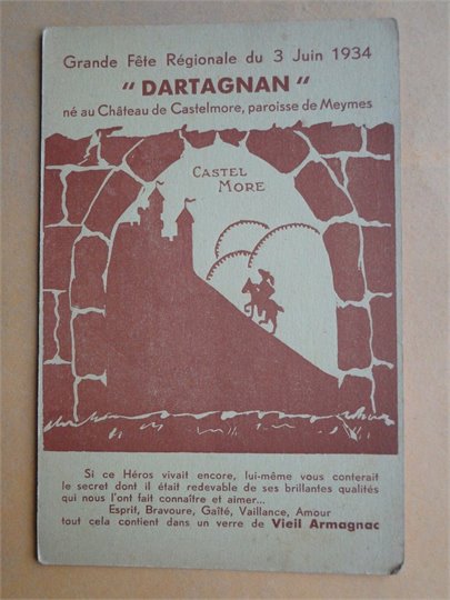 Cpa Grande Fête Régionale 3 juin 1934 - D'Artagnan