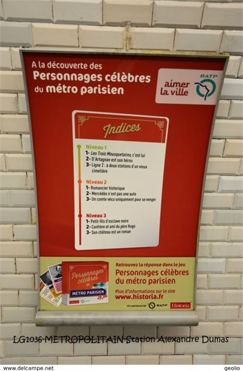 Paris (75) -Station Alexandre Dumas (Edition à Tirage Limité)