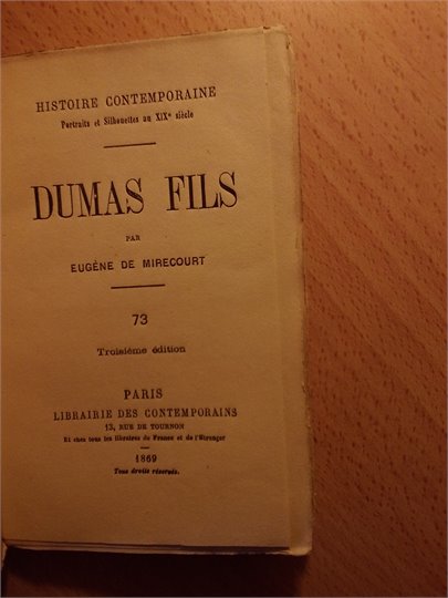 E.de Mirecourt  Dumas fils