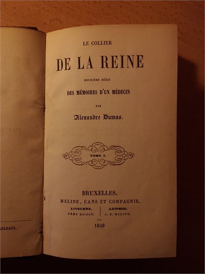 A.Dumas Le Collier de la Reine (1849-50)
