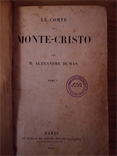 A.Dumas  Le Comte de Monte-Cristo (1846)