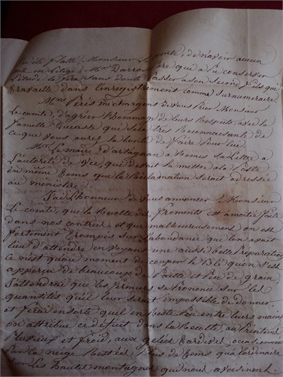 lettre d'Artagnan ( Hautes Pyrénées ) postée à VIC-EN-BIGORRE a Montesquiou