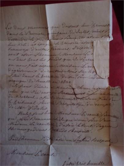 lettre d'Artagnan ( Hautes Pyrénées ) postée à VIC-EN-BIGORRE a Montesquiou