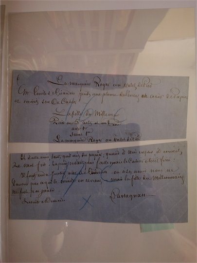 Dumas manuscrit autographe signé « Alex Dumas » et « D’Artagnan »   2