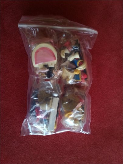 Choco Party Disney Mini Figure Mickey Donald Goofy The Three Musketeers Set Tomy