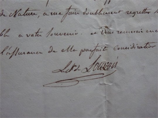 TELLIER DE LOUVOIS   LETTRE SIGNÉ  (Tour de Nestle)