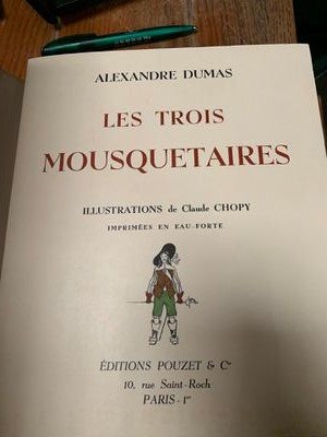 A.DUMAS  Les trois mousquetaires (illustrations de Chopy, ex. P)