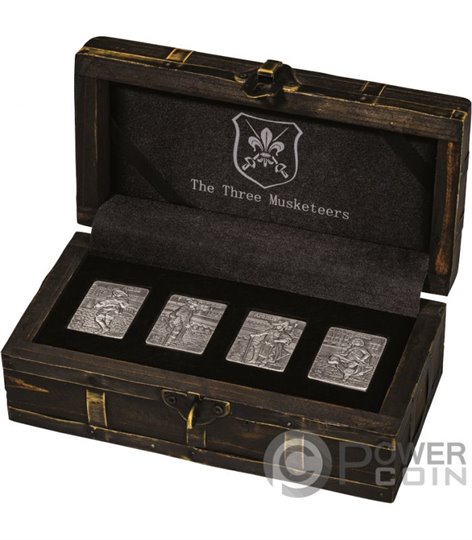 THREE MUSKETEERS Set 4x1 Oz Silver CoinsDjibouti