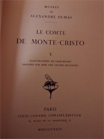 A.Dumas  Le Comte de Monte-Cristo (Conard)