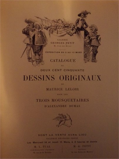 A.Dumas   Les Trois Mousquetaires Catalogue Dessins Maurice Leloir