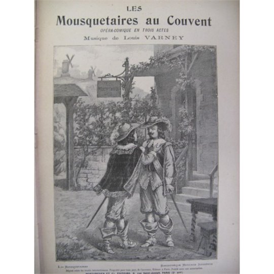 LOUIS VARNEY  Les Mousquetaires Au Couvent (partiture)