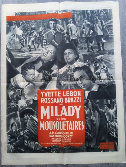 MILADY ET LES MOUSQUETAIRES (affiche)