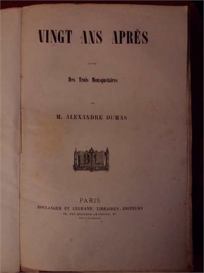 A.Dumas  Vingt ans apres