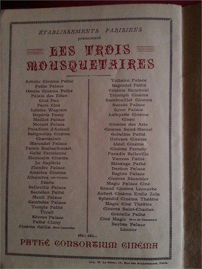 Soirees de Gala (Les Trois Mousquetaires)