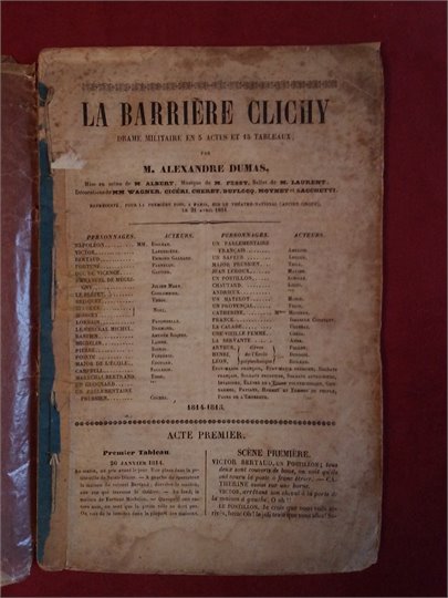 A.Dumas  La Barriere Clichy