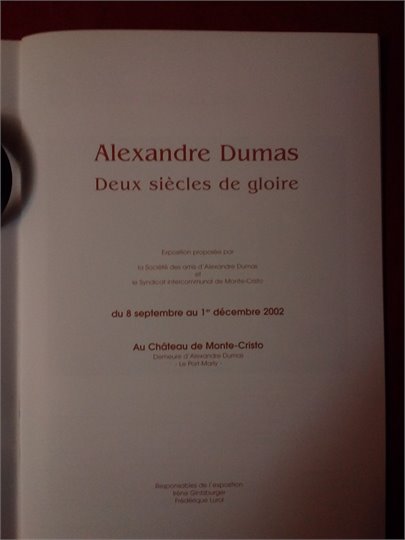 Alexandre Dumas  Deux siecles de gloire