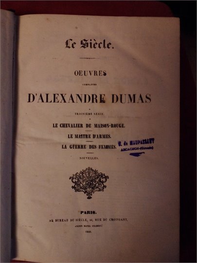 Ouveres d'A.Dumas  t.3 (Siecle,1848)