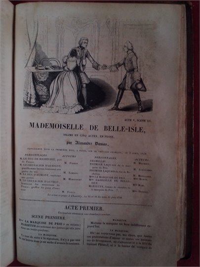 Arnould, N.Fournier  L'Homme au masque de fer, Dumas  La Tour de Nesle, Dumas  Mlle de Belle-Isle