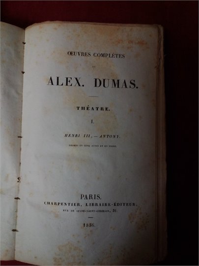 A.Dumas  Ouvres completes  Theatre  6 tt. (Charpantier)