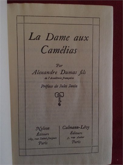 A.Dumas-fils   La Dame aux Camelias  (Coll. Nelson)