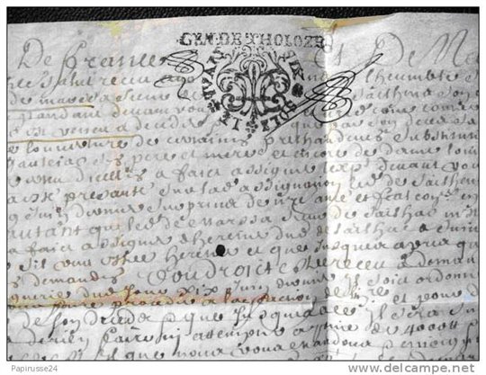 Manuscrit parchemin sur velin datant de1680 à identifier