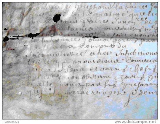 Manuscrit parchemin sur velin datant de1680 à identifier