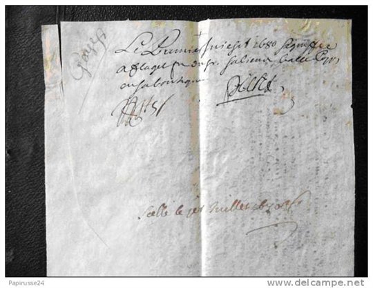 Manuscrit parchemin sur velin datant de1680 à identifier